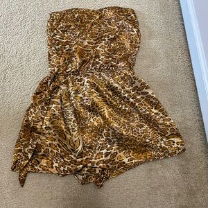 Cheetah print romper size L/XL